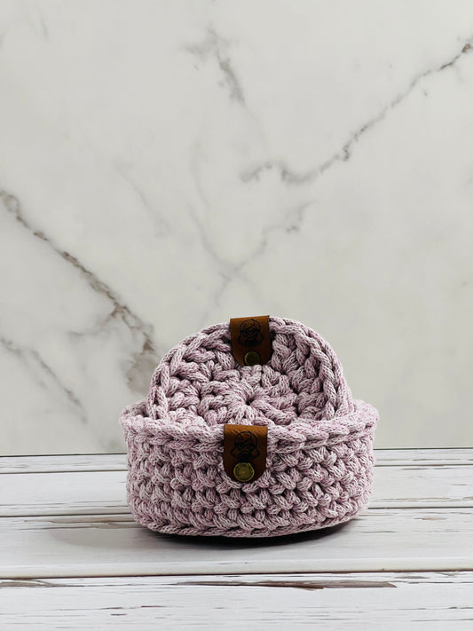 Crochet Coasters and Basket - Heather