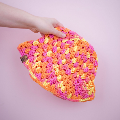 Crochet Granny Stitch Bucket Hat